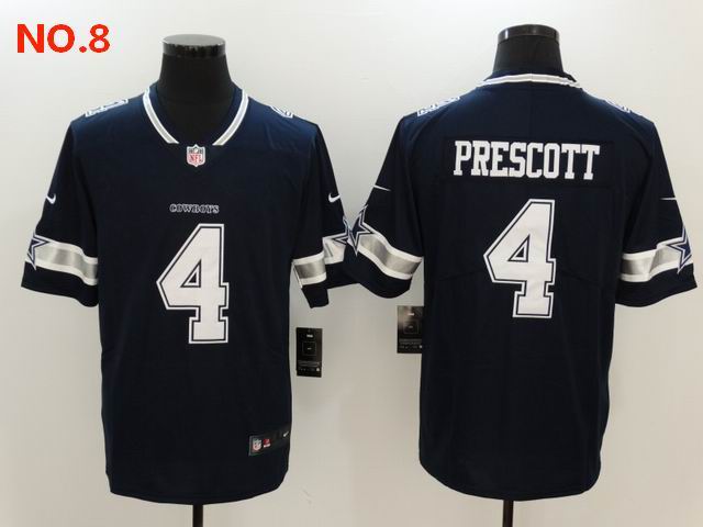 Men's Dallas Cowboys #4 Dak Prescott Jerseys NO.8;